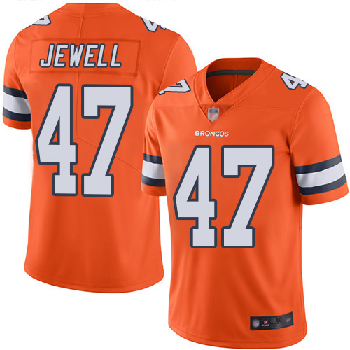 Men Denver Broncos #47 Josey Jewell Limited Orange Rush Vapor Untouchable Football NFL Jersey->denver broncos->NFL Jersey